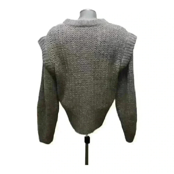 Express Knit Sweater Vest Oversized Alpaca Wool Preppy Neutral - Picture 2 of 9